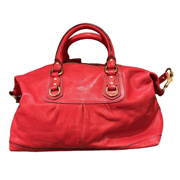 Coach Vintage Madison Sabrina Satchel Deep Pink Red Handbag Shoulder Bag Purse - Picture 8 of 14